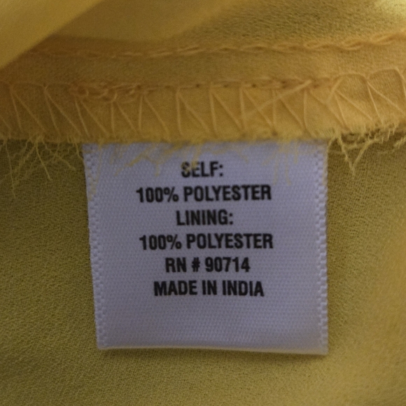 MSK Floral Mini Dress Tiered Ruffle Yellow Pink Size Petite Large - Picture 12 of 16